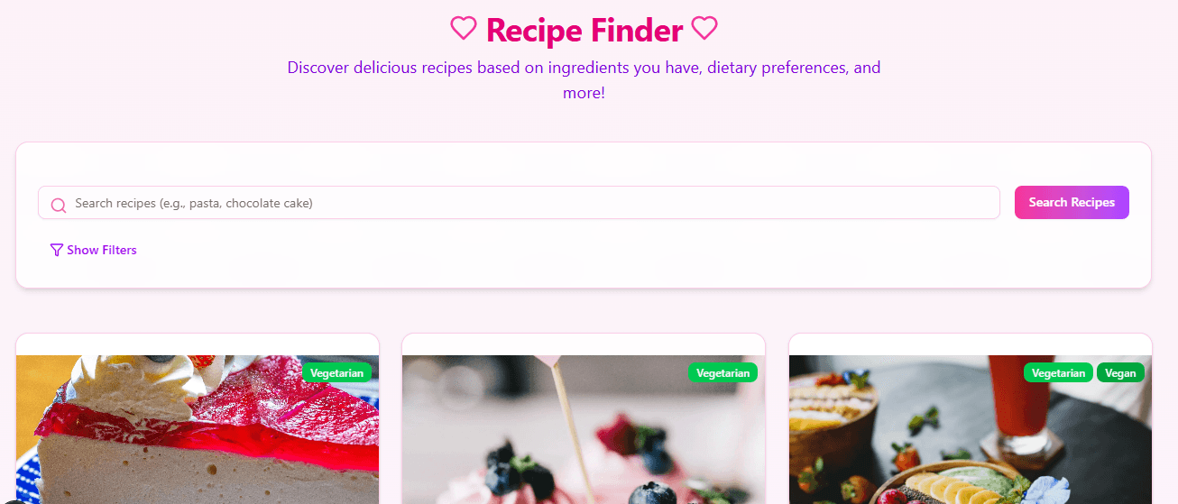 Project Recipe Finder