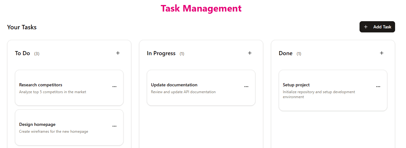 Project Task Management App