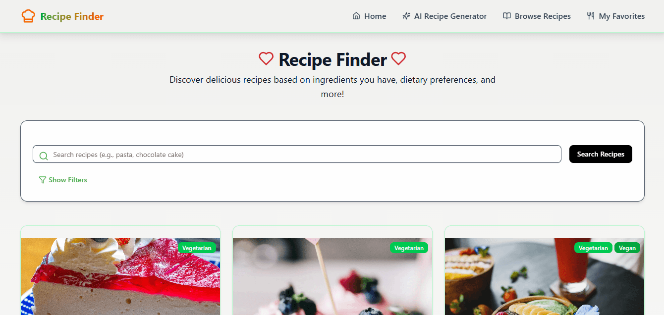 Project Recipe Finder